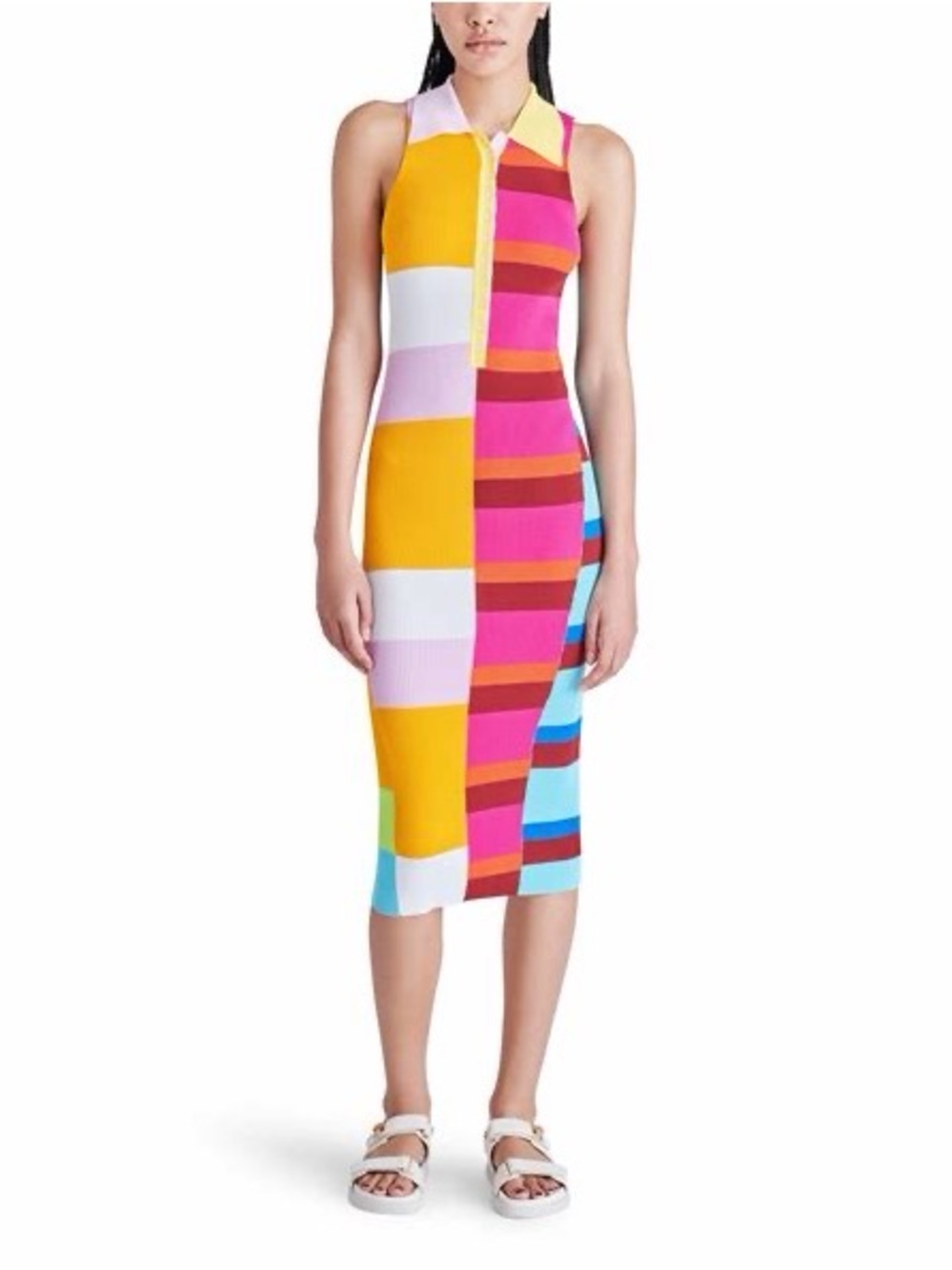 Steve Madden Multicolor Striped Sleeveless Midi Dress